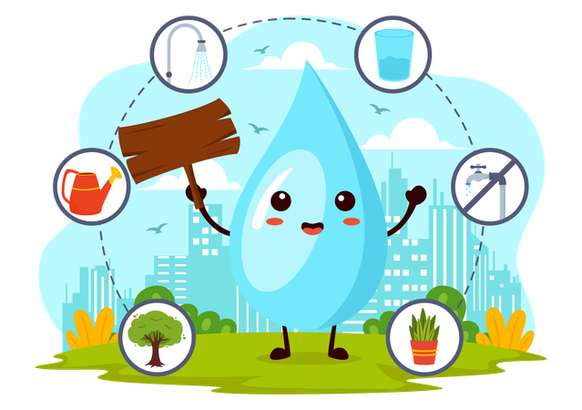 Water Preservation  Illustration