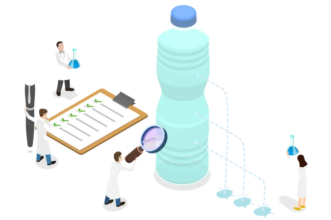 3 D Isometric Flat Vector Conceptual Illustration Of Water Pressure Experiment Different Pressure Points Of Water With Height Illustration