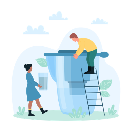 Water purification  Illustration