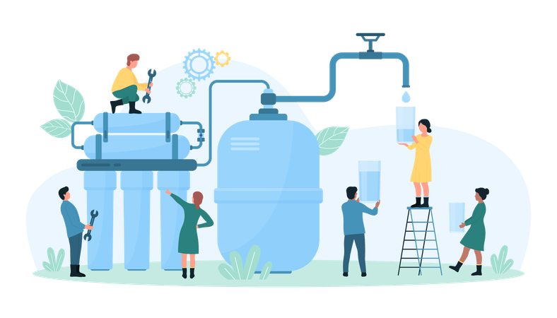 Water Purification Service  Illustration