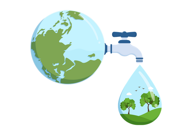 Water Saving  Illustration