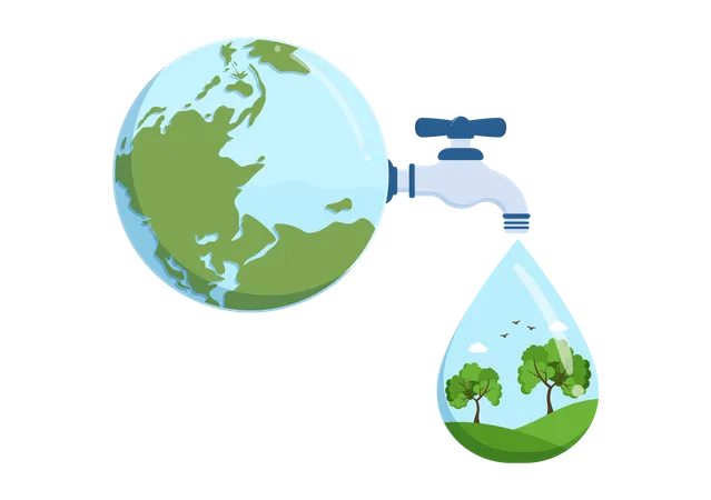 Water Saving  Illustration