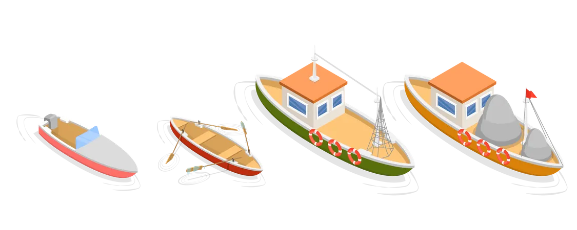 Water Transport Vessels  Illustration