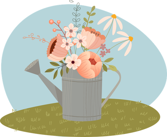 Watering Can  Illustration
