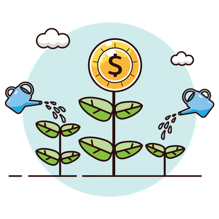 Watering Investment Illustration