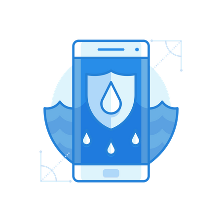 Waterproof Mobile  Illustration