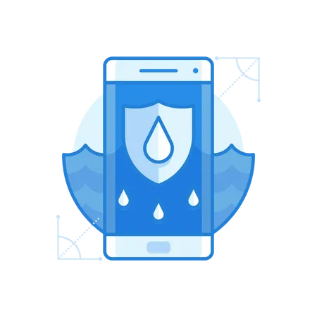 Waterproof Mobile  Illustration