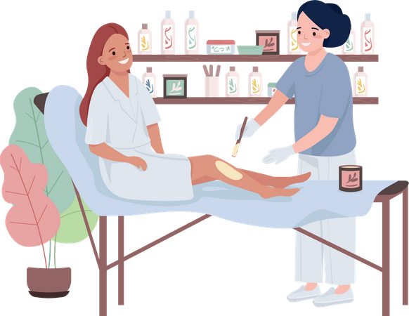 Waxing procedure  Illustration