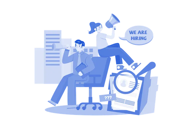 We Are Hiring Illustration Concept On A White Background Illustration