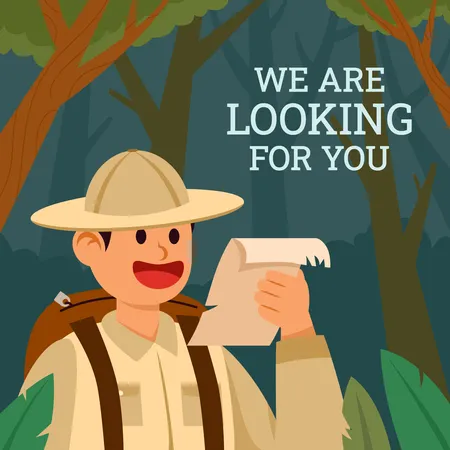 We are looking for you  イラスト