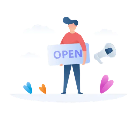 We Are Open  Illustration