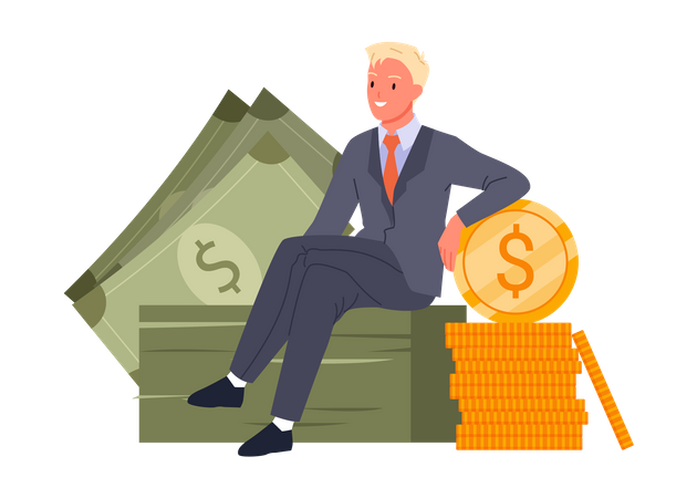 Wealthy businessman  Illustration