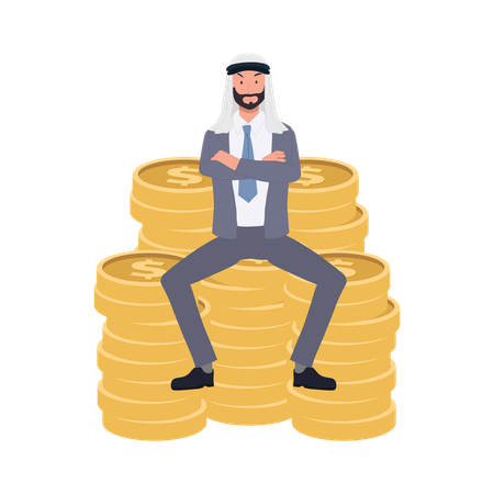 Wealthy Financial Achievement  Illustration