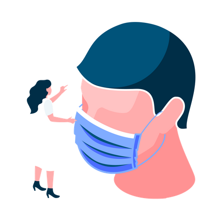 Wear facemask  Illustration