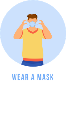 Wear mask  Illustration