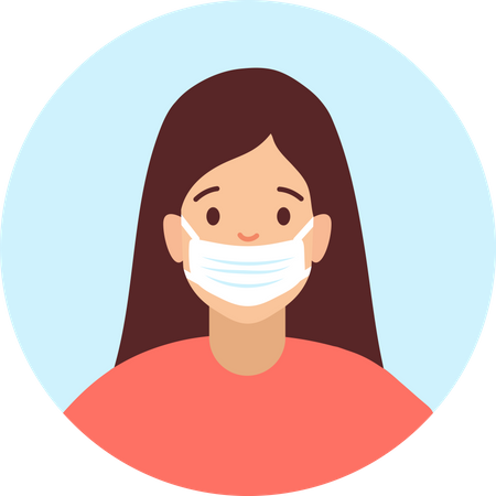 Wearing Face Mask  Illustration