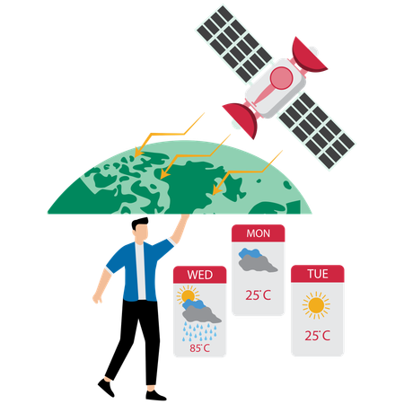 Weather Satellite Data  Illustration