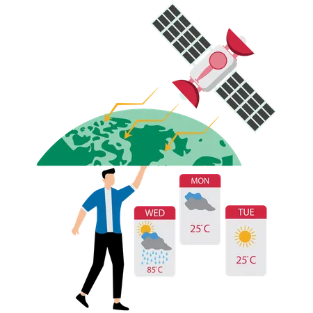 Weather Satellite Data  Illustration