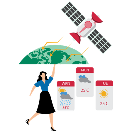 Weather Satellite Data  Illustration