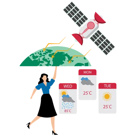 Weather Satellite Data  Illustration