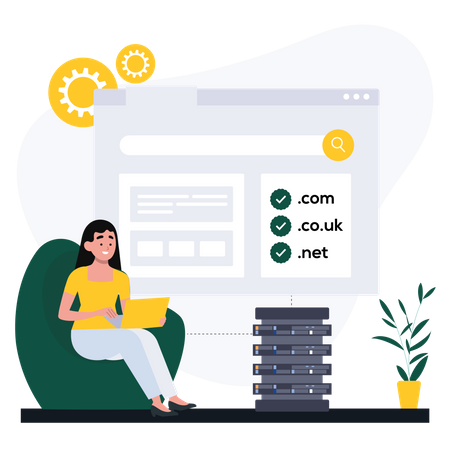 Web address registration  Illustration