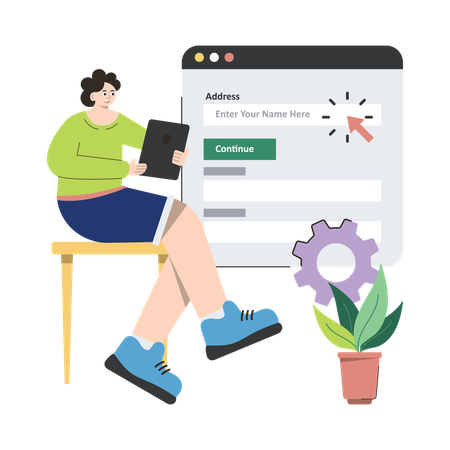 Web Address Registration  Illustration