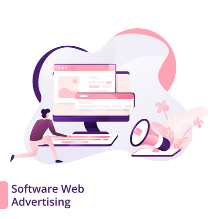 Web advertising for software Illustration