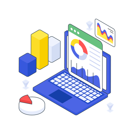 Web Analytics Report  Illustration