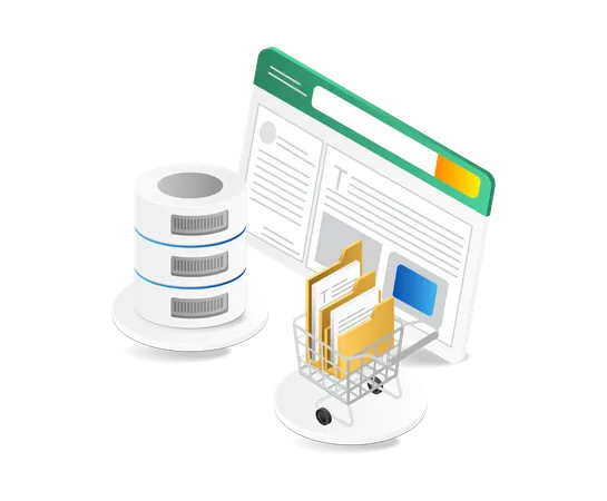 Web application database  Illustration