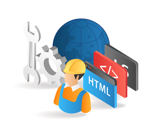Web application developer  Illustration