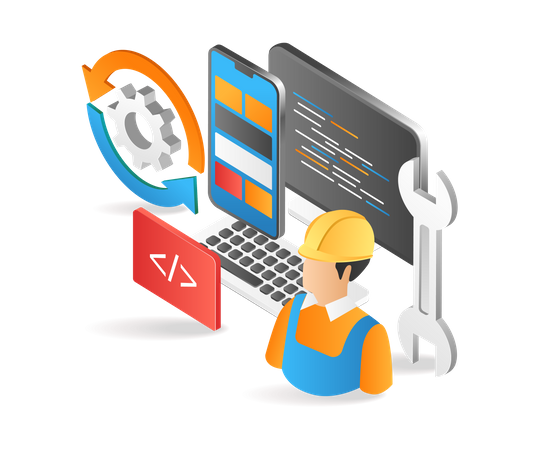 Web application maintenance  Illustration