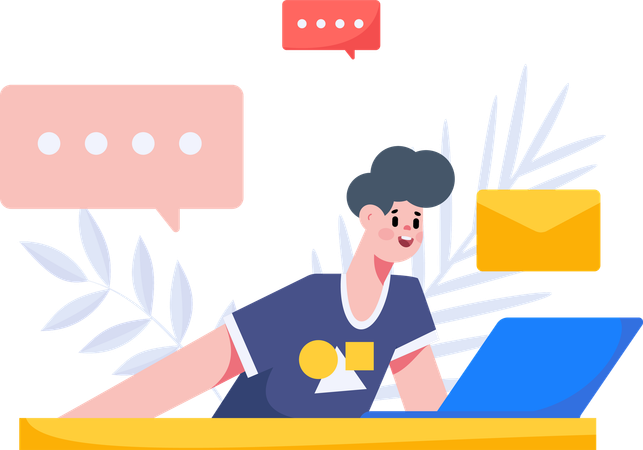 Web Based Communication  Illustration