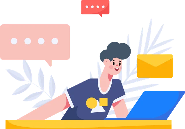 Web Based Communication  Illustration