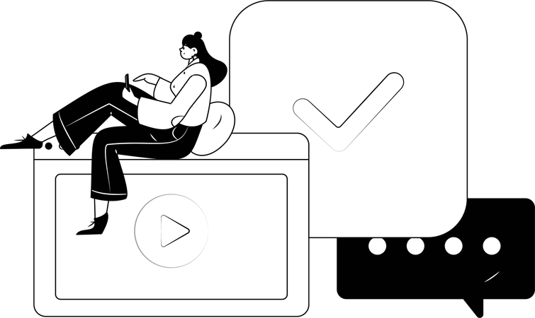 Web Based Education  Illustration
