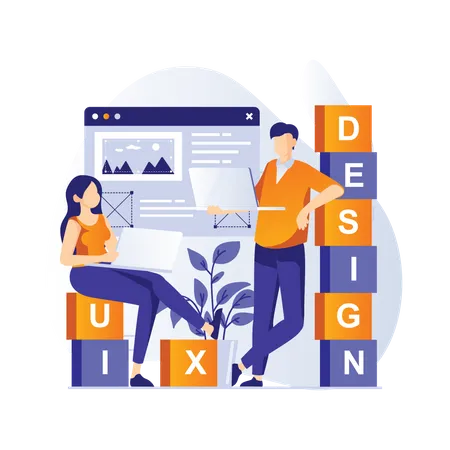 Web-UI UX  Illustration