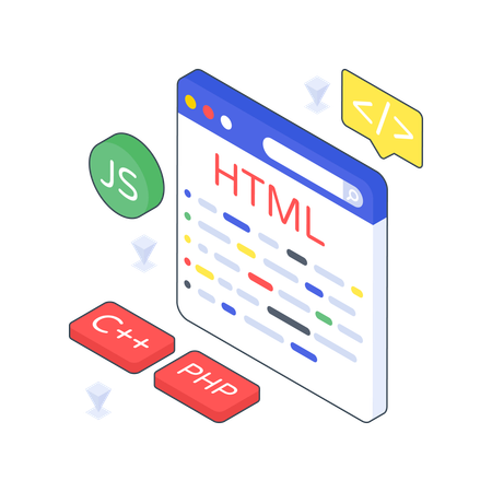 Web Coding  Illustration