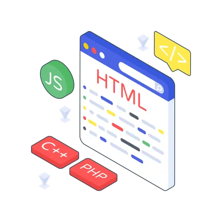 Web Coding  Illustration