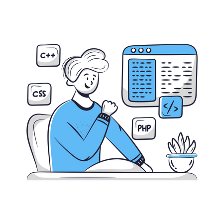 Web Coding  Illustration