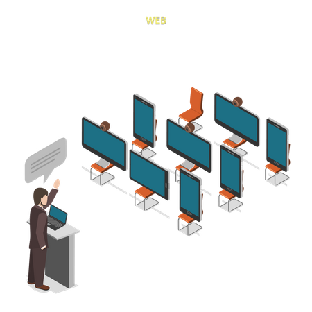 Web Conference  Illustration