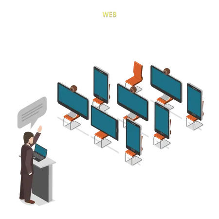 Web Conference  Illustration