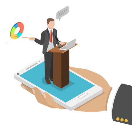 Web conference  일러스트레이션