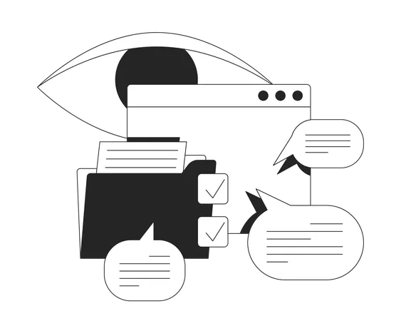 Web content and communication oversight  Illustration