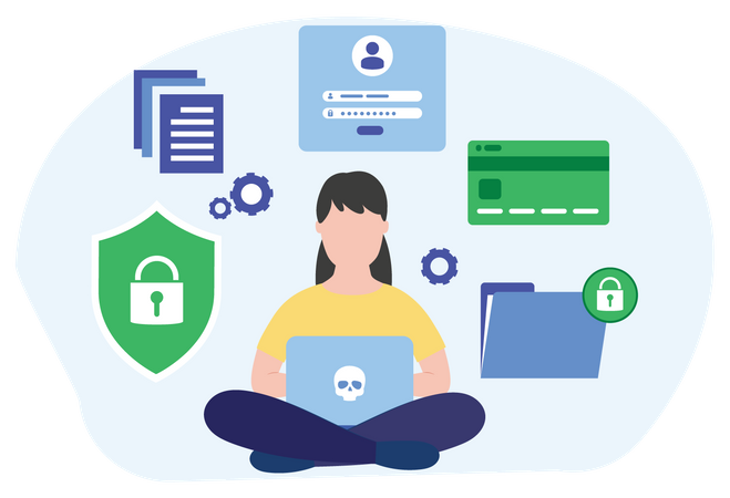 Web data encryption  Illustration