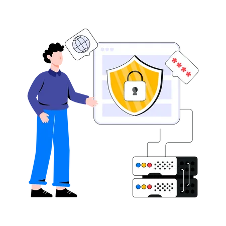 Web Data Protection Illustration