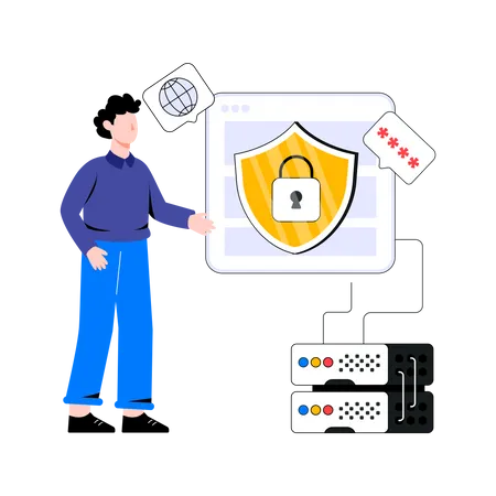 Web-Datenschutz  Illustration