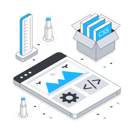 Web Design and web development  Illustration