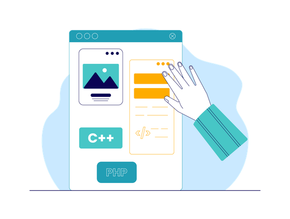 Web design e desenvolvimento web  Ilustração
