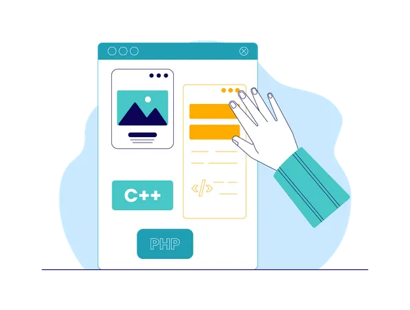Web design e desenvolvimento web  Ilustração