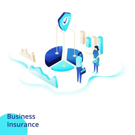 Web design page templates for Business Insurance Illustration