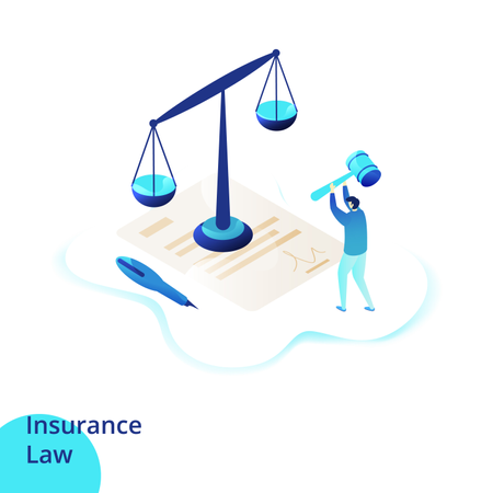 Web design page templates for Insurance Law  Illustration